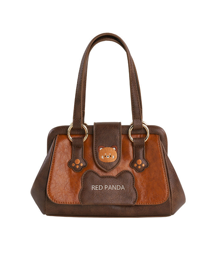 Cute Brown Durable Faux Leather CrossBody Bag