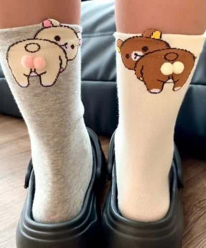 Cute Cartoon Fun Cotton Mid Calf Socks
