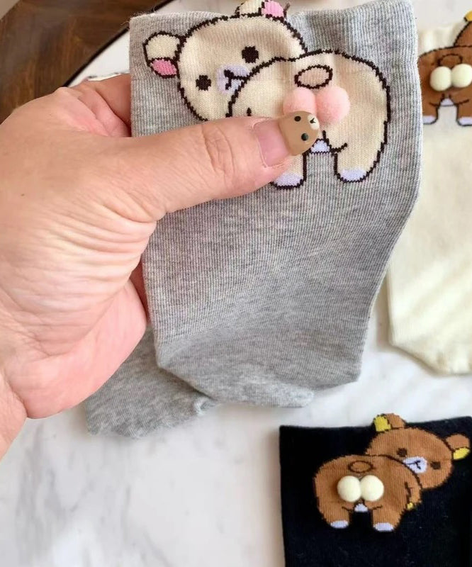 Cute Cartoon Fun Cotton Mid Calf Socks