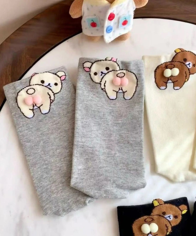 Cute Cartoon Fun Cotton Mid Calf Socks