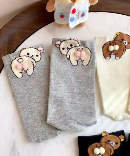 Cute Cartoon Fun Cotton Mid Calf Socks