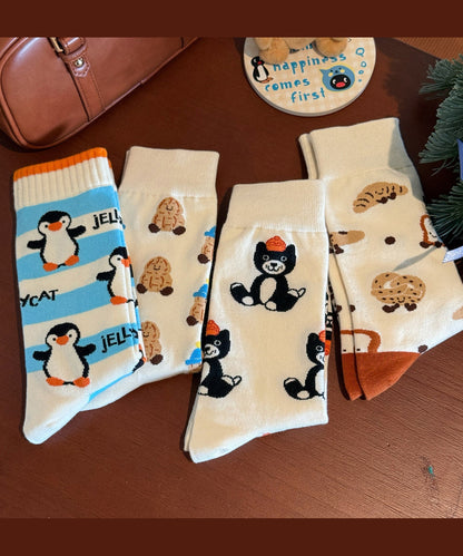Cute Personalized Cartoon Cotton Mid Calf Socks