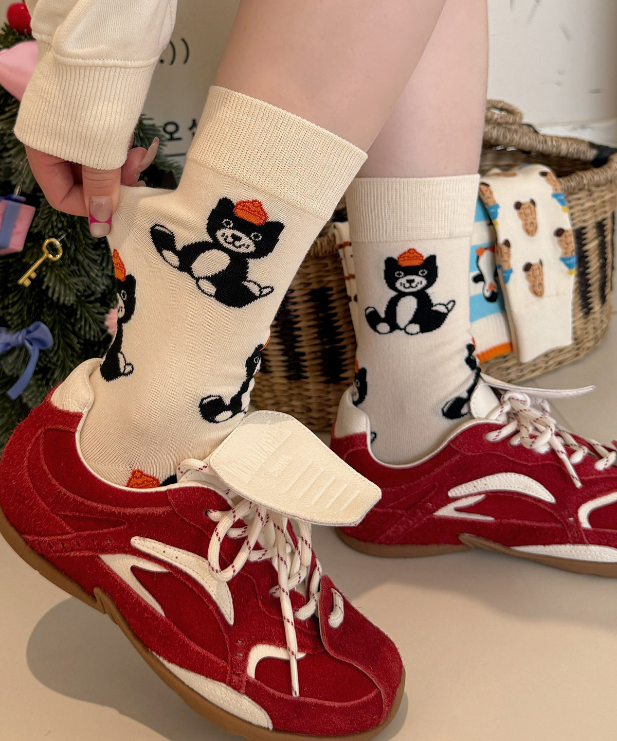 Cute Personalized Cartoon Cotton Mid Calf Socks