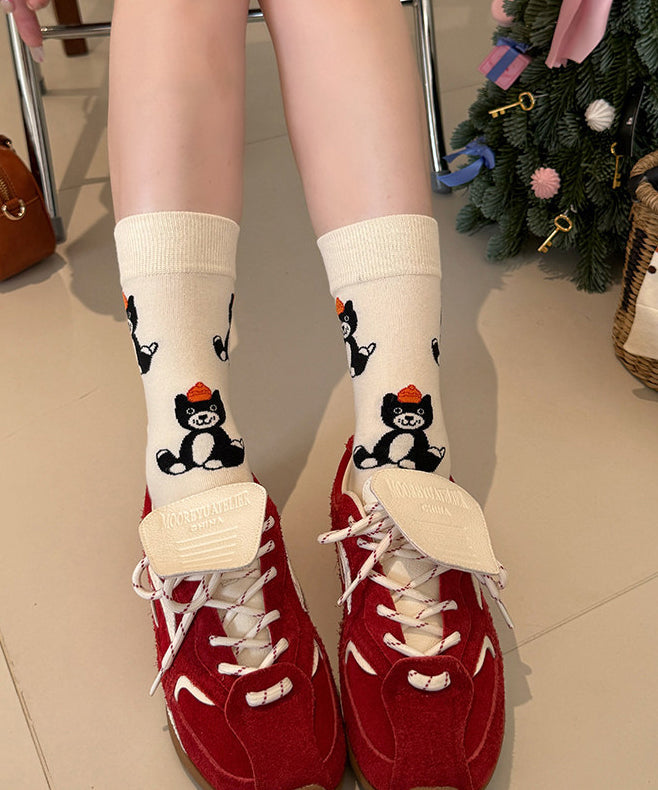 Cute Personalized Cartoon Cotton Mid Calf Socks