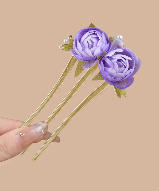 Cute Pink Zincon Alloy Peony Hairpin