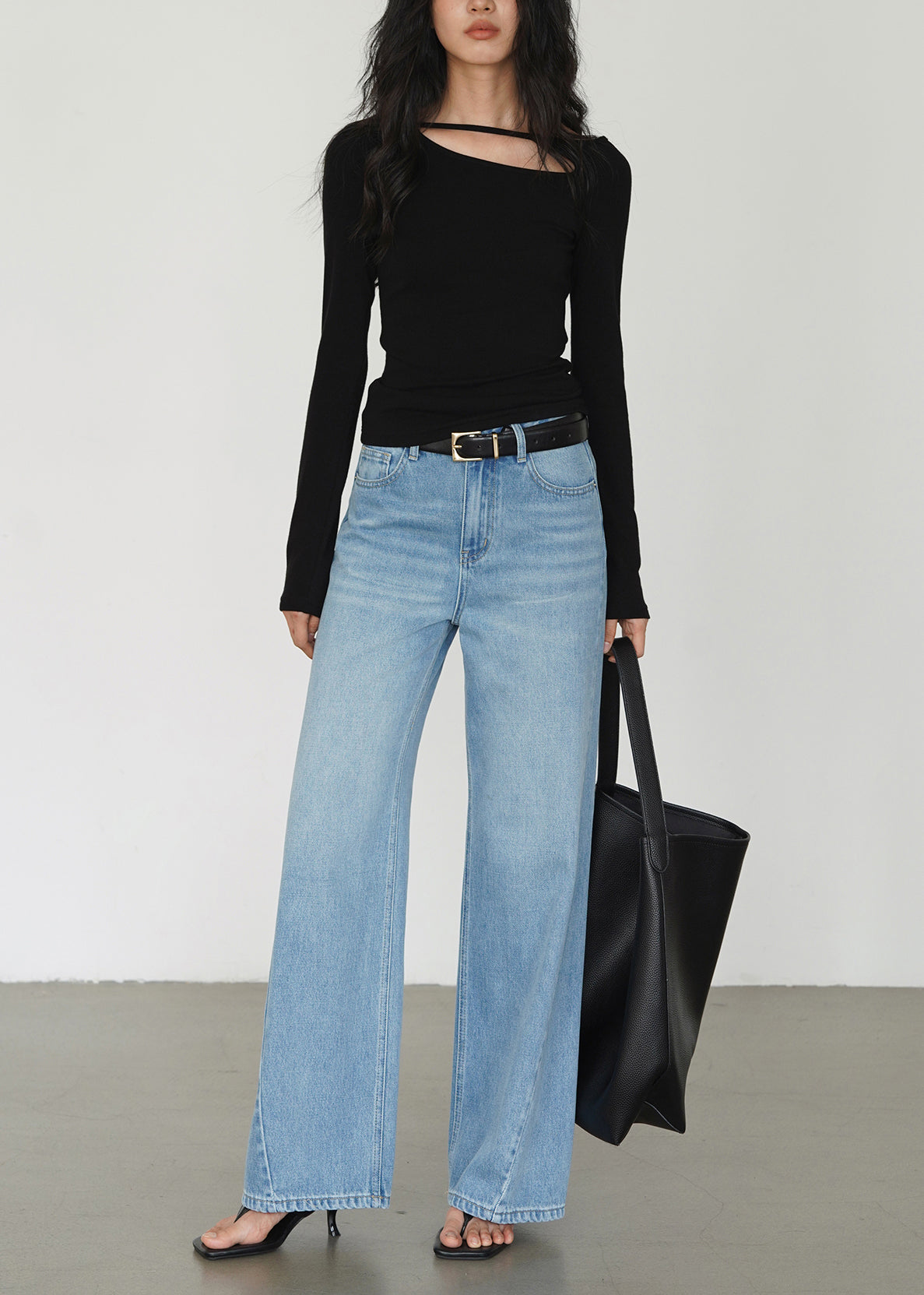 DIY Schwarze asymmetrische Baumwolltops für den Frühling