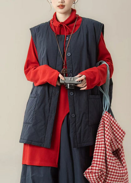 Parkas negras de gran tamaño con bolsillos extragrandes y relleno de algodón fino para invierno.