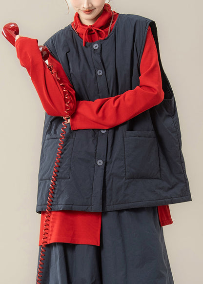 Parkas negras de gran tamaño con bolsillos extragrandes y relleno de algodón fino para invierno.