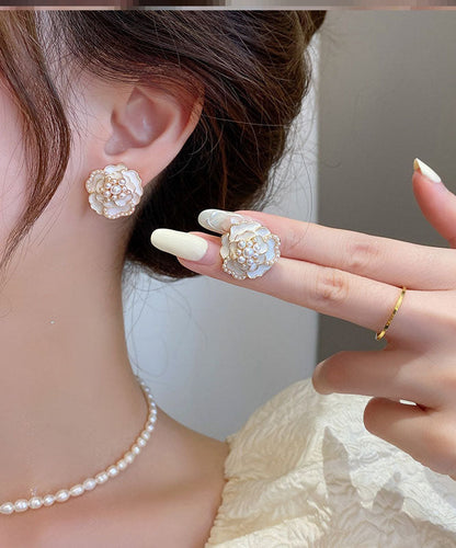 DIY Schwarze Sterling Silber Legierung Perle Öl Tropfen Ohrstecker