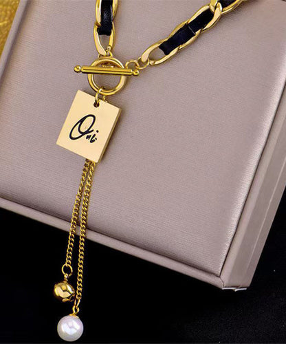 DIY Halskette mit schwarzem Sterlingsilber-Overgild-Perlenanhänger