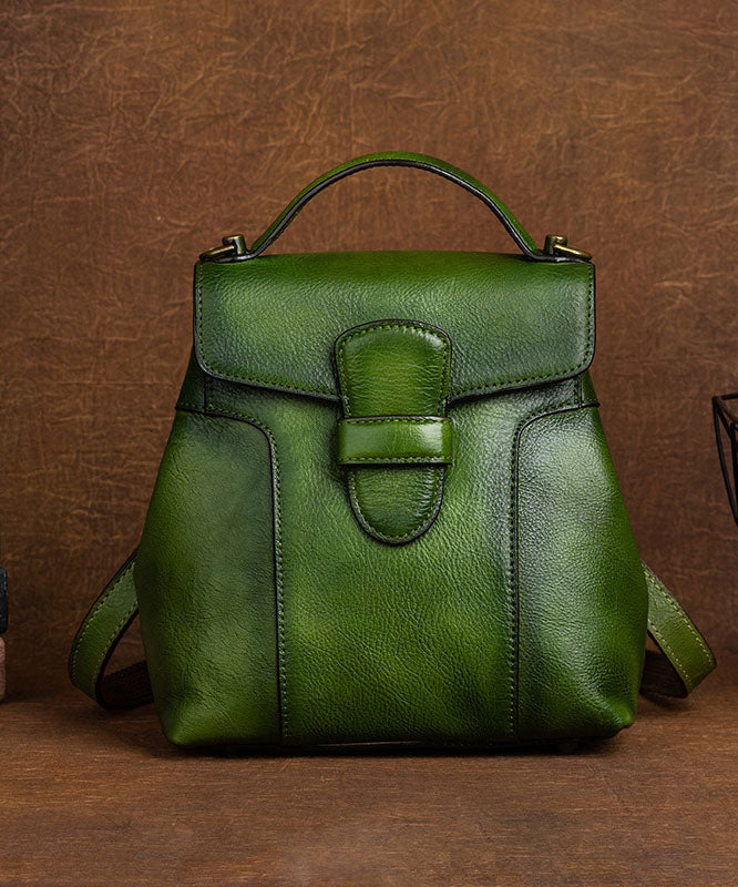 DIY Blaue orientalische Gemälde Kalbsleder Rucksack Tasche