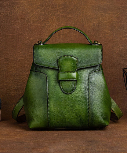 DIY Blaue orientalische Gemälde Kalbsleder Rucksack Tasche