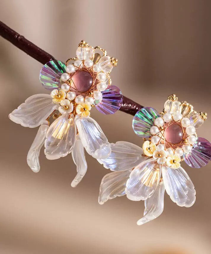 Horquilla de pez dorado con perla acrílica en bloques de colores DIY