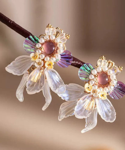 Horquilla de pez dorado con perla acrílica en bloques de colores DIY