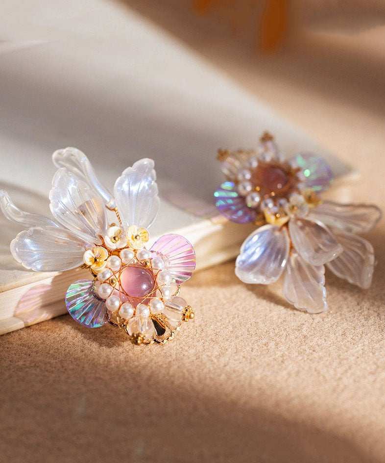 Horquilla de pez dorado con perla acrílica en bloques de colores DIY