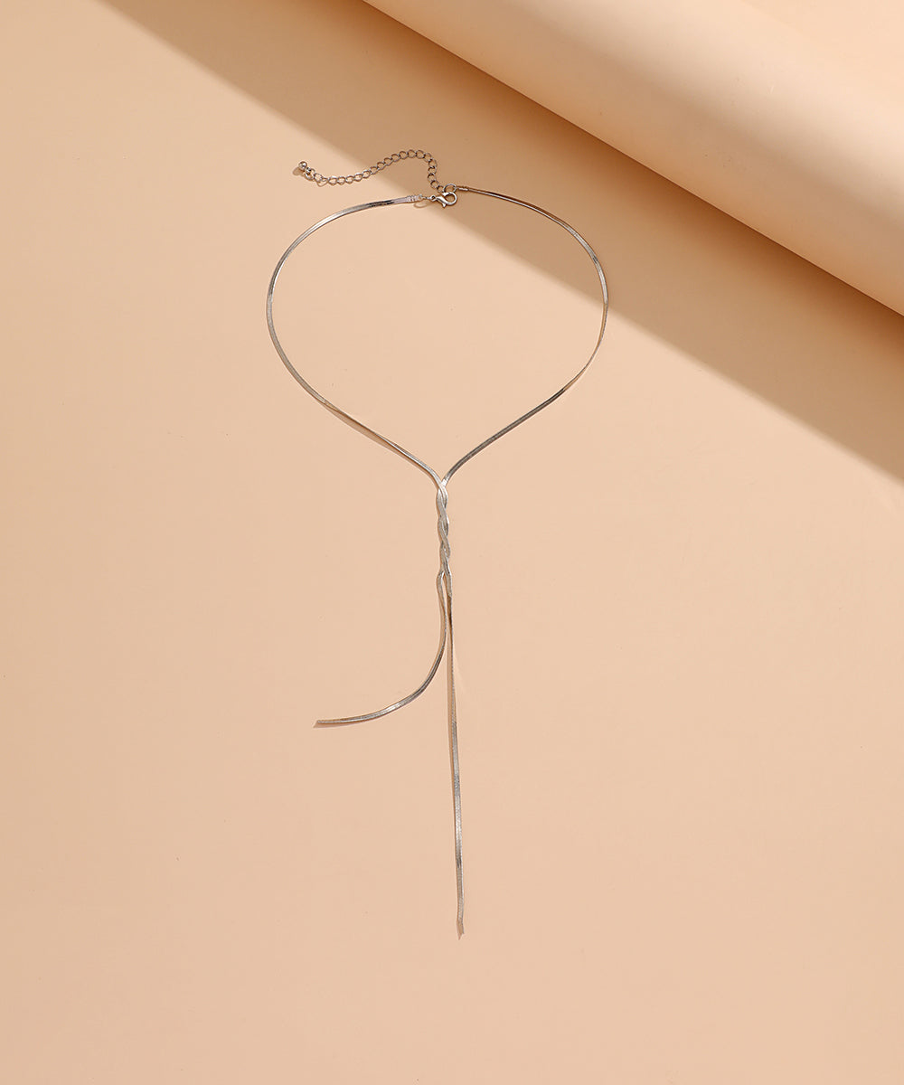 Collar suelto con borlas de aleación de oro DIY