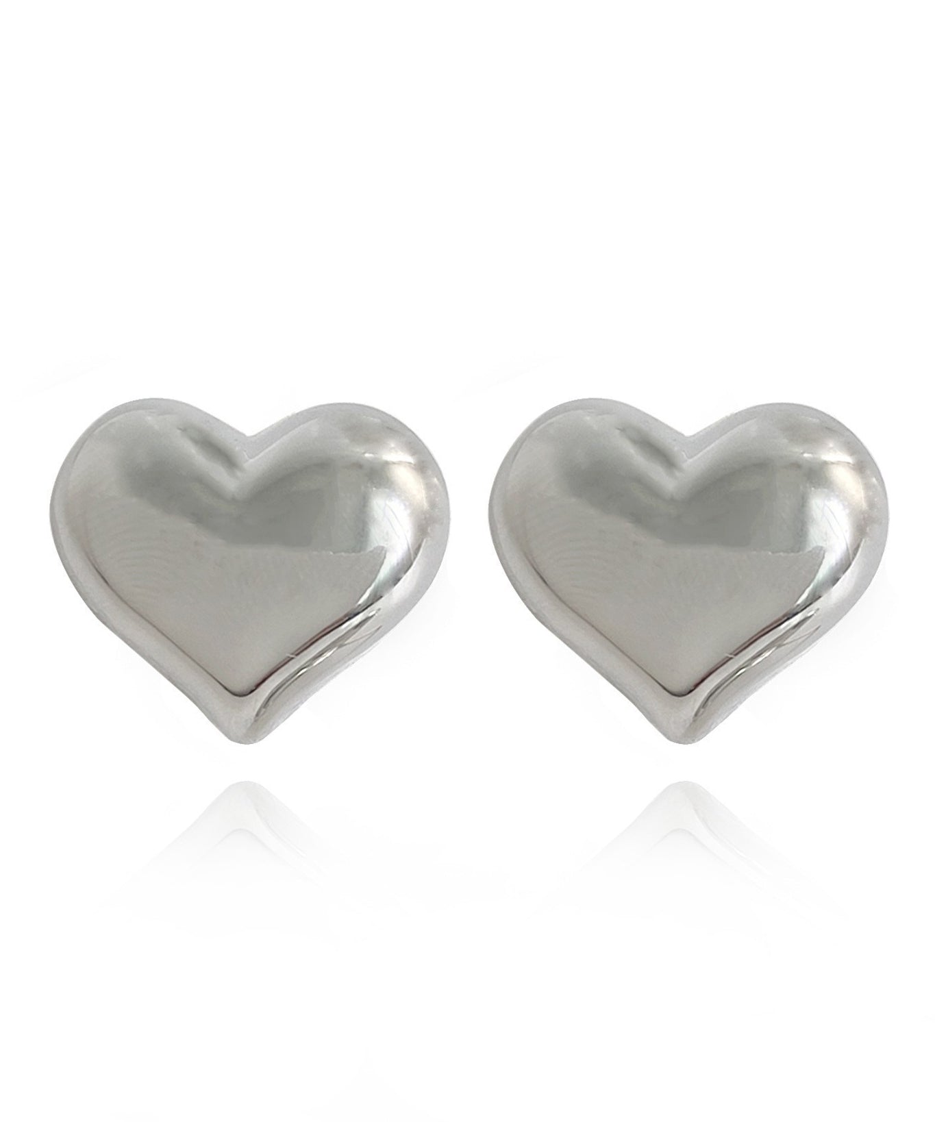 DIY Gold Copper Alloy Heart-Shaped Stud Earring