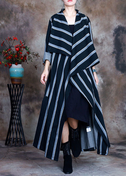 DIY Grau Peter Pan Kragen Wolle Lose Trenchcoats Frühling