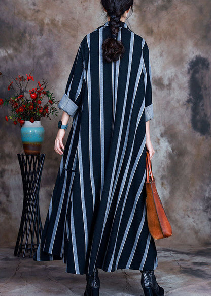 DIY Grau Peter Pan Kragen Wolle Lose Trenchcoats Frühling