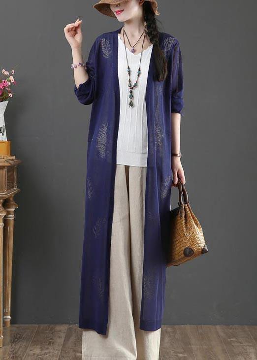 DIY Jacquard Summer Long Loose Coat - SooLinen