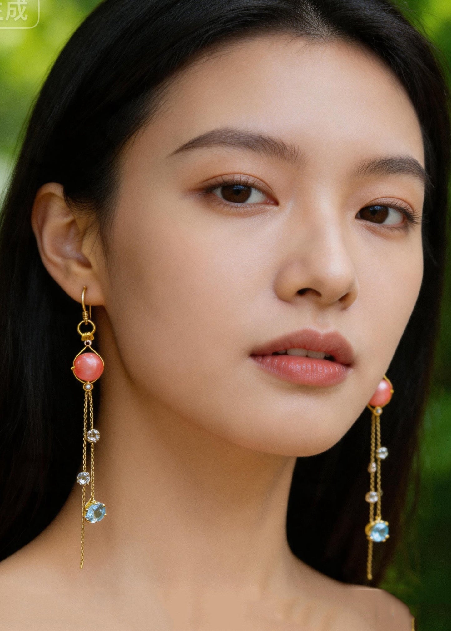 DIY Red Crystal Fringe Trim Rhinestone Drop Earrings