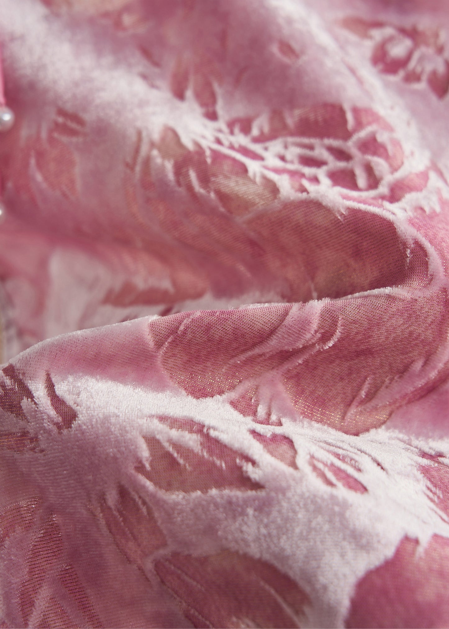 Camisas de terciopelo de seda jacquard con borlas de rosas DIY para primavera