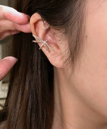 DIY Silk Sterling Silver Dragonfly Stud Earrings