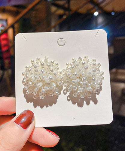 DIY Ohrstecker mit Feuerwerk aus weißer Perlenlegierung