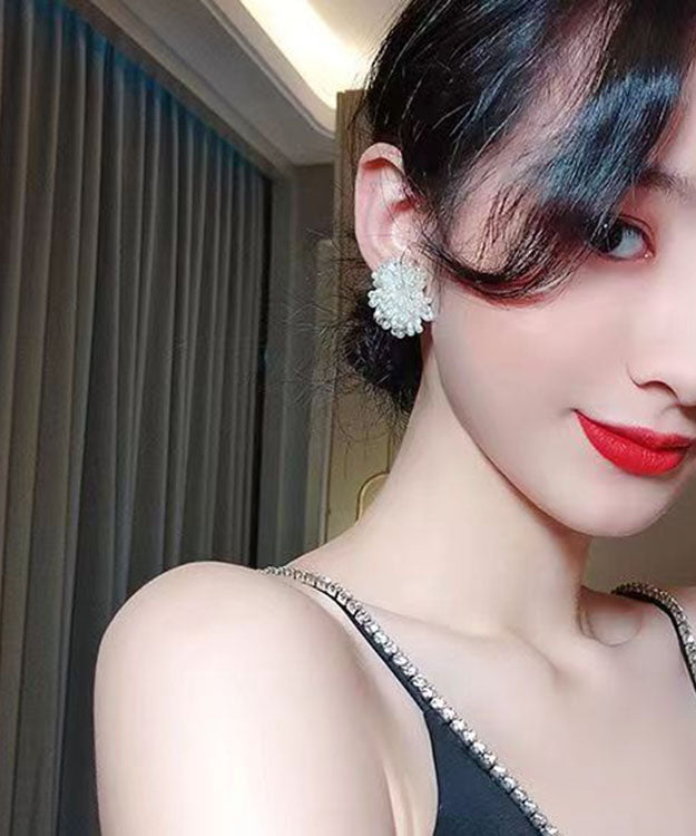 DIY Ohrstecker mit Feuerwerk aus weißer Perlenlegierung