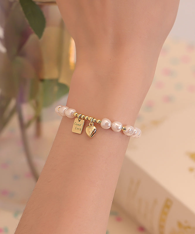 DIY Weiß Legierung Perle Öl Tropfen Liebe Charm Armband