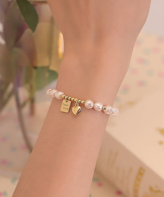 DIY Weiß Legierung Perle Öl Tropfen Liebe Charm Armband