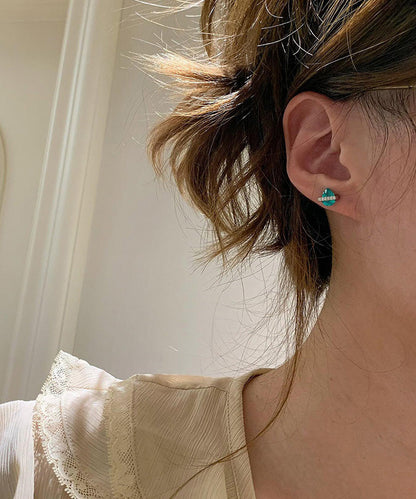 Pendientes de gota de agua de cristal de circonita de aleación blanca hechos a mano