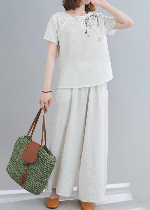 DIY Yellow Oriental Cotton Linen Summer Tops - SooLinen