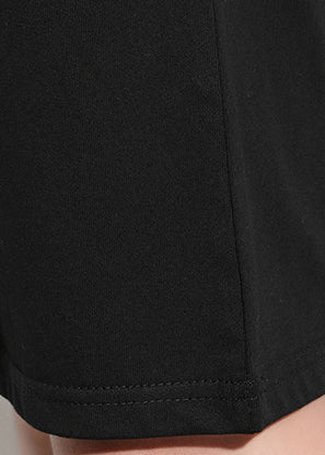 DIY schwarz bedruckte Baumwolltuniken, lustige Inspiration, Rundhalsausschnitt, Schmetterlingsärmel, tägliches Sommerkleid