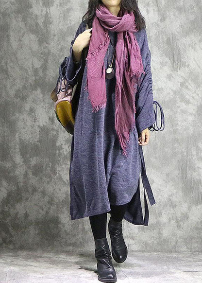 DIY Baumwoll-Tunika-Oberteil Bio Vintage Damen Unregelmäßiges lockeres Baumwollkleid