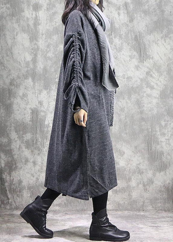 DIY Baumwoll-Tunika-Oberteil Bio Vintage Damen Unregelmäßiges lockeres Baumwollkleid