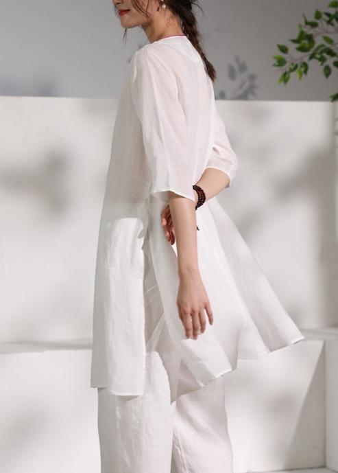 DIY o neck Cinched linen Blouse Photography white blouses - SooLinen