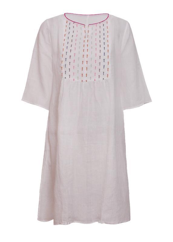 DIY o neck Cinched linen Blouse Photography white blouses - SooLinen