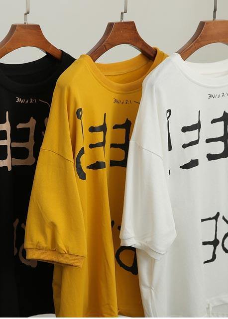 Diy Black Drawstring Cotton Top Summer - SooLinen