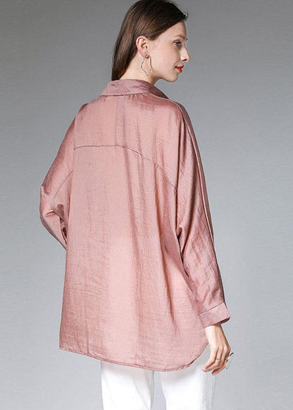 Diy Khaki PeterPan Collar Button Fall Shirt Tops - SooLinen