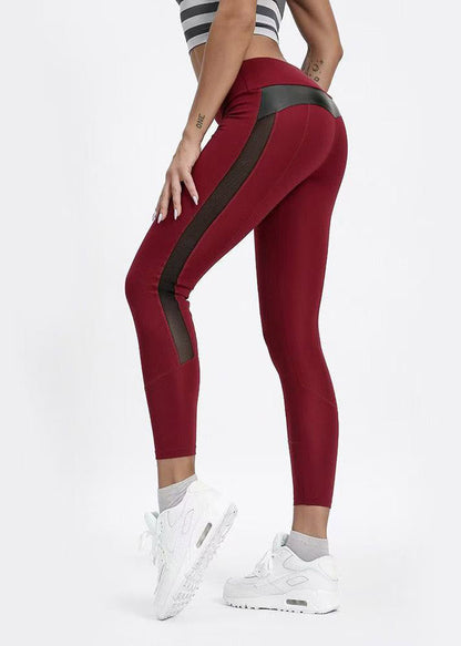 Dynamic Black Tummy Control Mesh Panel Leggings Capri