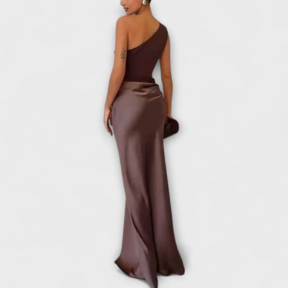 Maxi Dress with One Shoulder