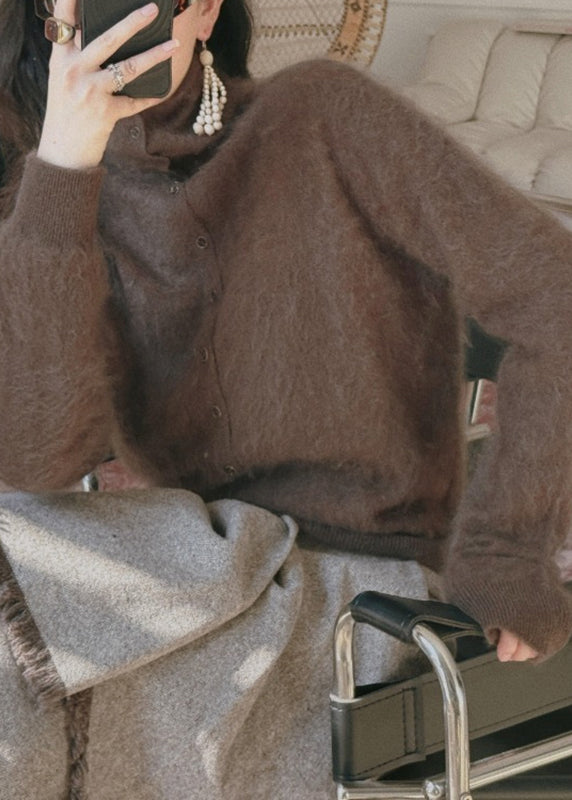 Elegantes, asymmetrisches Strickset aus Baumwolle mit passendem Maxirock – zweiteiliges Set für den Winter