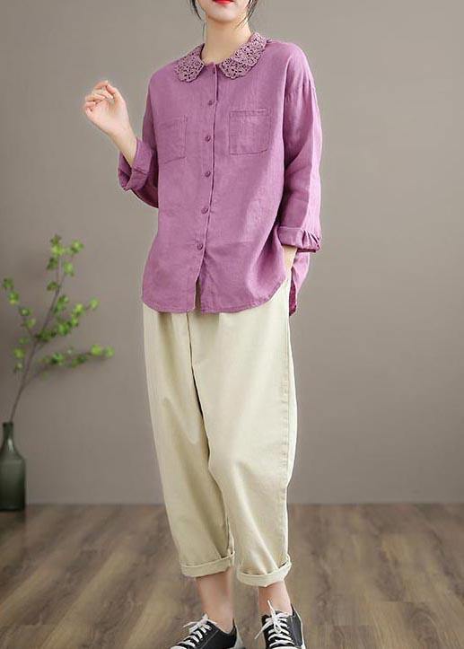 Elegant Beige Pant Stylish Spring Button Down Trousers - SooLinen