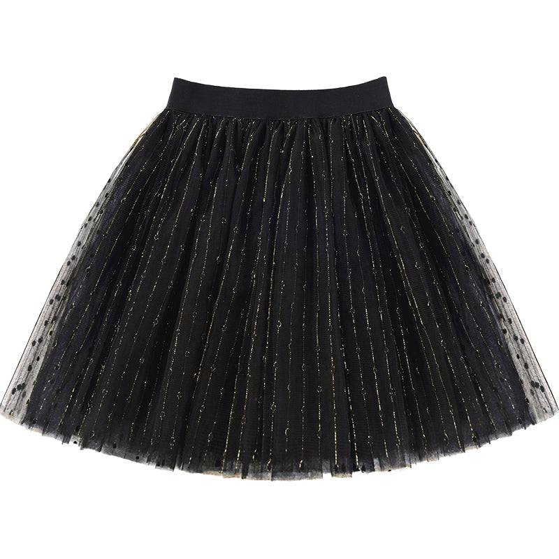 Elegante Schwarze A-linie Tüll Pailletten Röcke Sommer