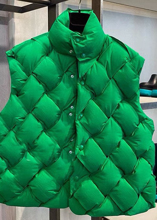 Elegante schwarze Winter-Daunenweste mit Knopfleiste aus Entendaunen