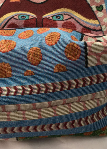 Elegante blaue Liebe Kätzchen Canvas Tote Handtasche