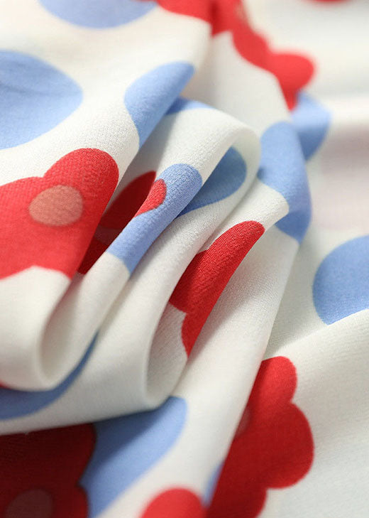 Elegantes Chiffon-Blumenhemd Tops Frühling