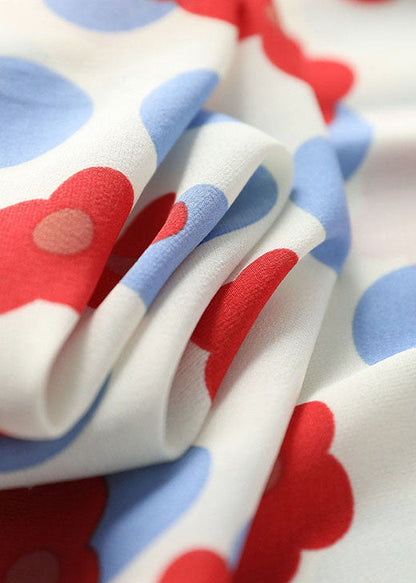 Elegantes Chiffon-Blumenhemd Tops Frühling