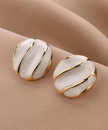 Elegantes pendientes de aleación de cobre verde con gotas de aceite